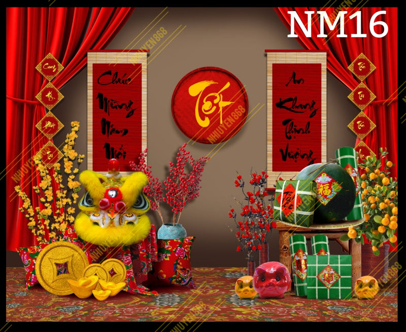 Tet Holiday Backdrop