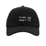 Mũ lưỡi chai thêu chữ "Cà Phê Hong !?" / "Cà Phê Hong !?" Embroidered Hat