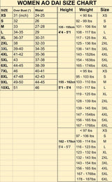 Loose Embroider Floral Ao Dai