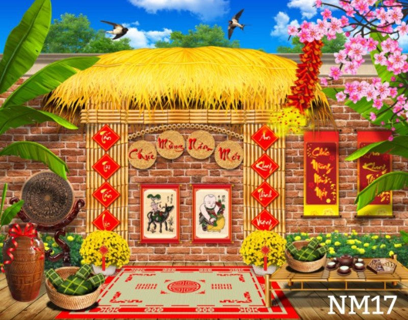 Tet Holiday Backdrop