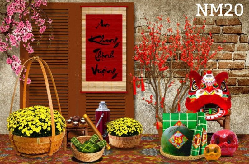 Tet Holiday Backdrop
