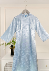 Light Blue Silk Modernize Ao Dai