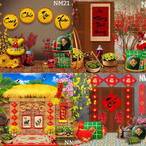Tet Holiday Backdrop