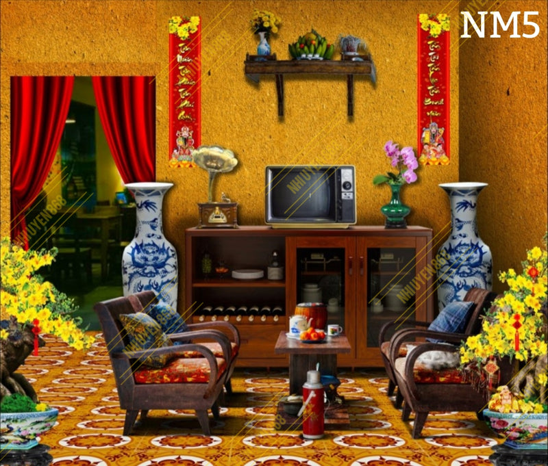 Tet Holiday Backdrop