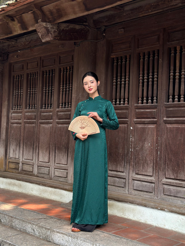 Green Brocade Ao Dai