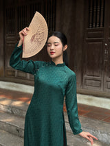 Green Brocade Ao Dai