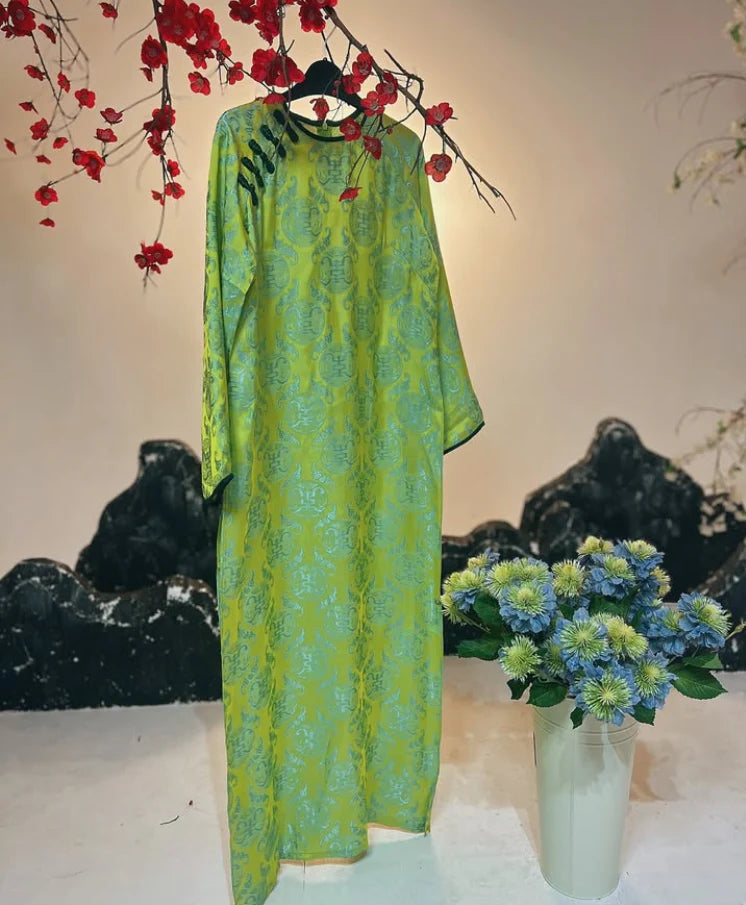 Young Green Silk Modernize Ao Dai
