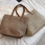 Vintage Large Woven Straw Shoulder Bag