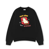 Áo Sweater Form Rộng In Meme Chú Vịt Ham Sống Sợ Stress