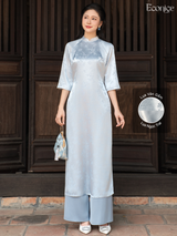 Light Blue Silk Modernize Ao Dai