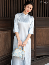 Light Blue Silk Modernize Ao Dai