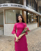Pink 2 Layers Ao Dai