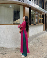 Pink 2 Layers Ao Dai