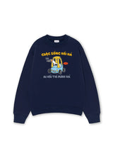 Áo Sweater Form Rộng In Meme Chú Vịt Cuộc Sống Hối Hả