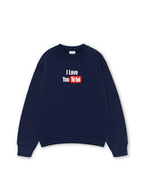 Áo Sweater Form Rộng In I Love You Từ Bé