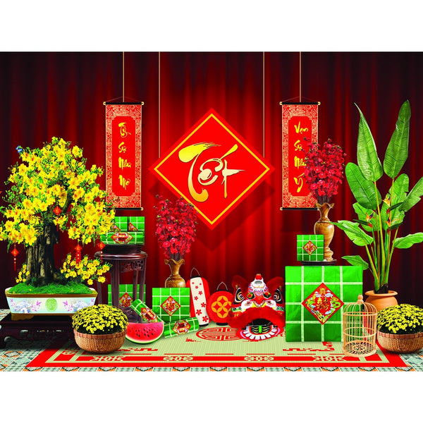 Tet Holiday Backdrop