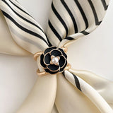 Elegant Feminine Gold Pearl Scarf Ring