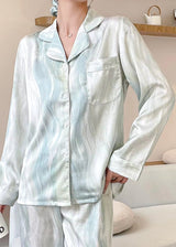 Gradient Long Sleeve Pajamas Set