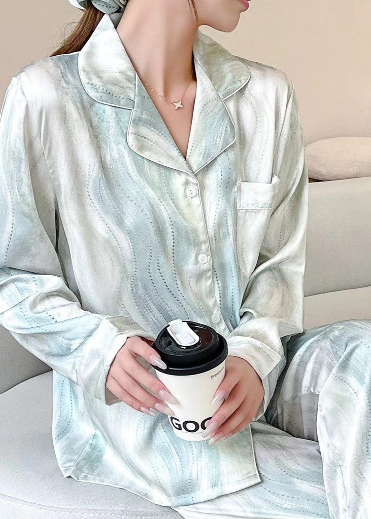 Gradient Long Sleeve Pajamas Set