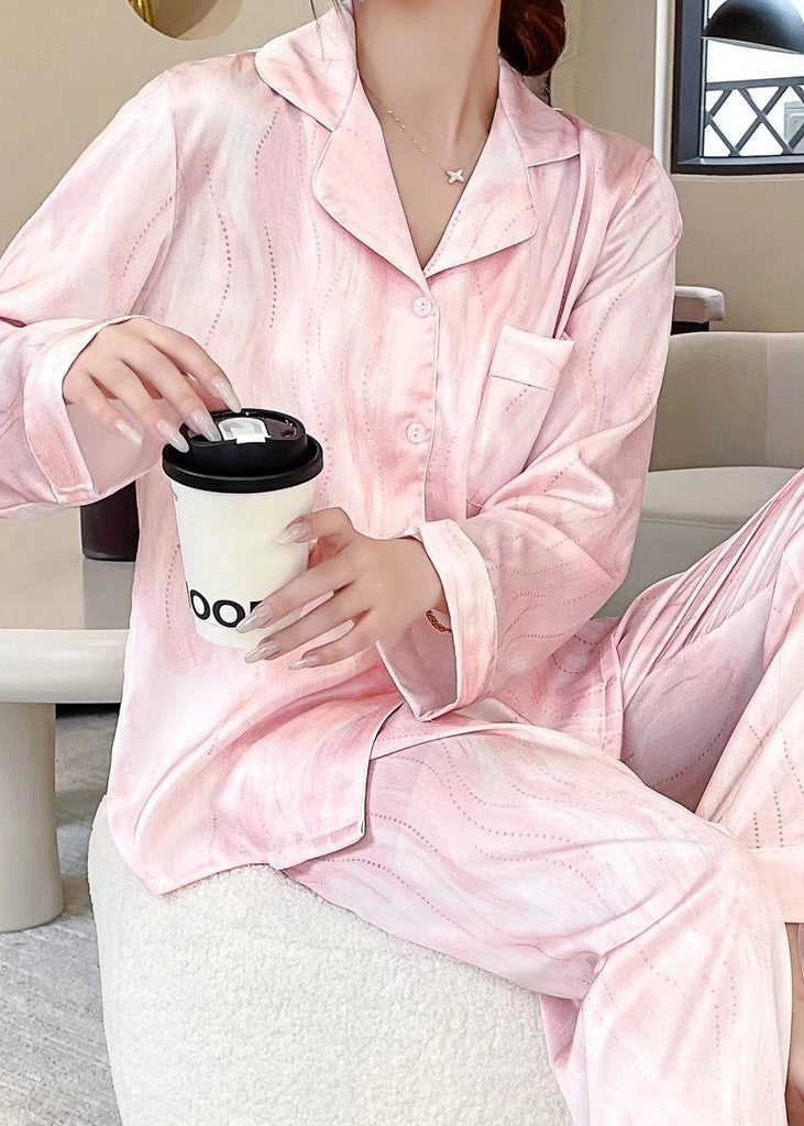 Gradient Long Sleeve Pajamas Set