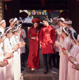 Red Ao Dai Vietnamese Traditional Wedding Dress| Ao Dai Wedding For Couples