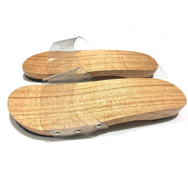 Wooden Clogs With 2cm High Sole