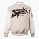 Streetwear Varsity Jacket – Beige