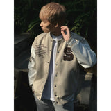 Streetwear Varsity Jacket – Beige