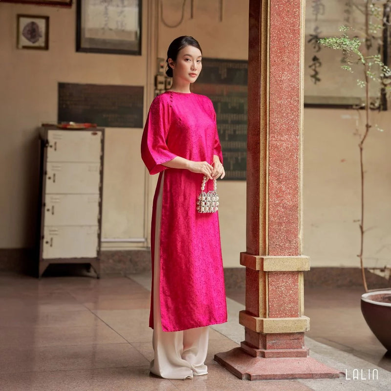Silk Ao Dai With Bows
