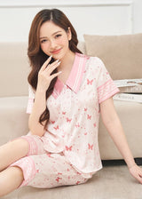 Floral Satin Pyjama Set