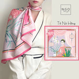 Pink Ao Dai Silk Scarf