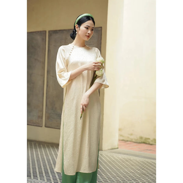 Silk Ao Dai With Bows