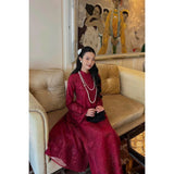 Red Organza Ao Dai