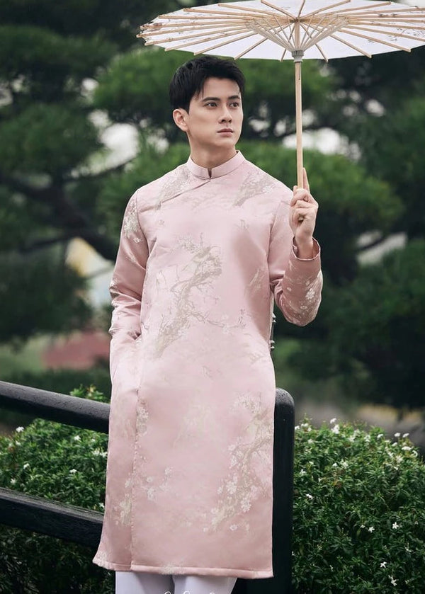 Light Pink Ao Dai For Men