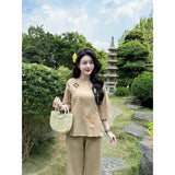 Daisy Embroider Monk Robes