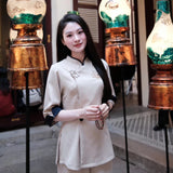 Bộ Đồ Lam Đi Chùa Pháp Phục Cách Tân