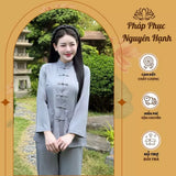 Pháp Phục Đi Chùa Cổ Trụ Dài Tay Lụa Nhuyễn