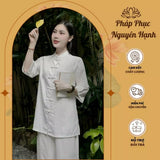 Pháp Phục Đi Chùa Nữ Cổ Tàu Cúc Ngang