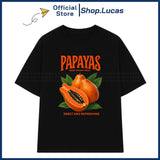 Áo Thun Mùa Hè Đi Biển Trái Cây Hình Đu Đủ Papayas