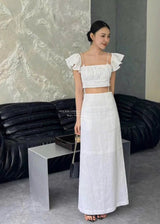 Linen Midi Skirt