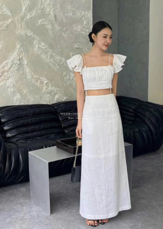 Linen Midi Skirt