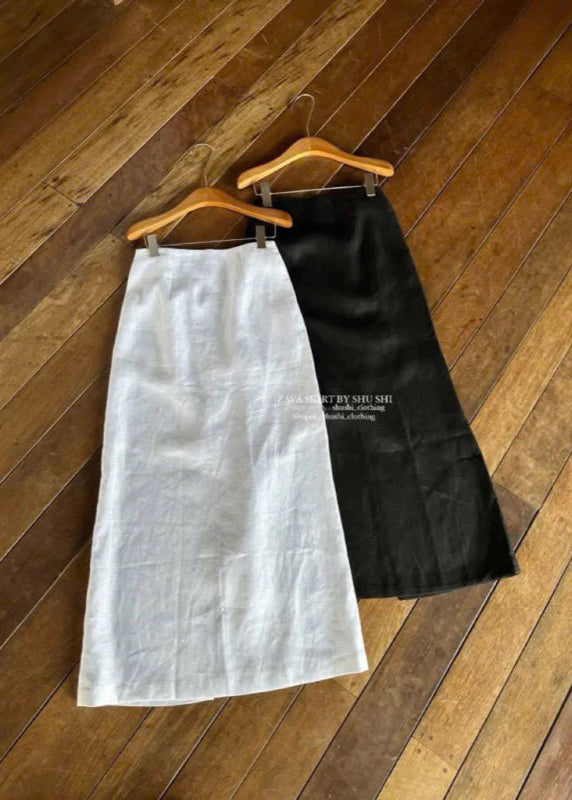 Linen Midi Skirt