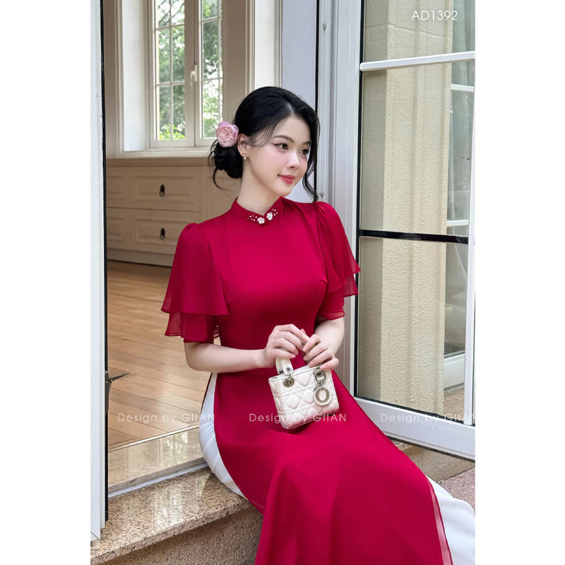 Mint Silk Modernize Ao Dai
