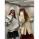 Streetwear Varsity Jacket – Gray & Red