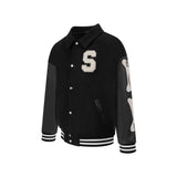 Streetwear Varsity Jacket – Blue & Black