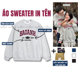 Áo Sweater Nỉ Bông In Tên Theo Yêu Cầu Của Bạn Và Người Yêu, Nhóm