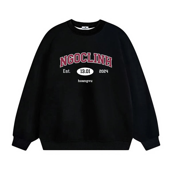 Áo Sweater Nỉ Bông In Tên Theo Yêu Cầu Của Bạn Và Người Yêu, Nhóm