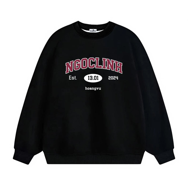 Áo Sweater Nỉ Bông In Tên Theo Yêu Cầu Của Bạn Và Người Yêu, Nhóm