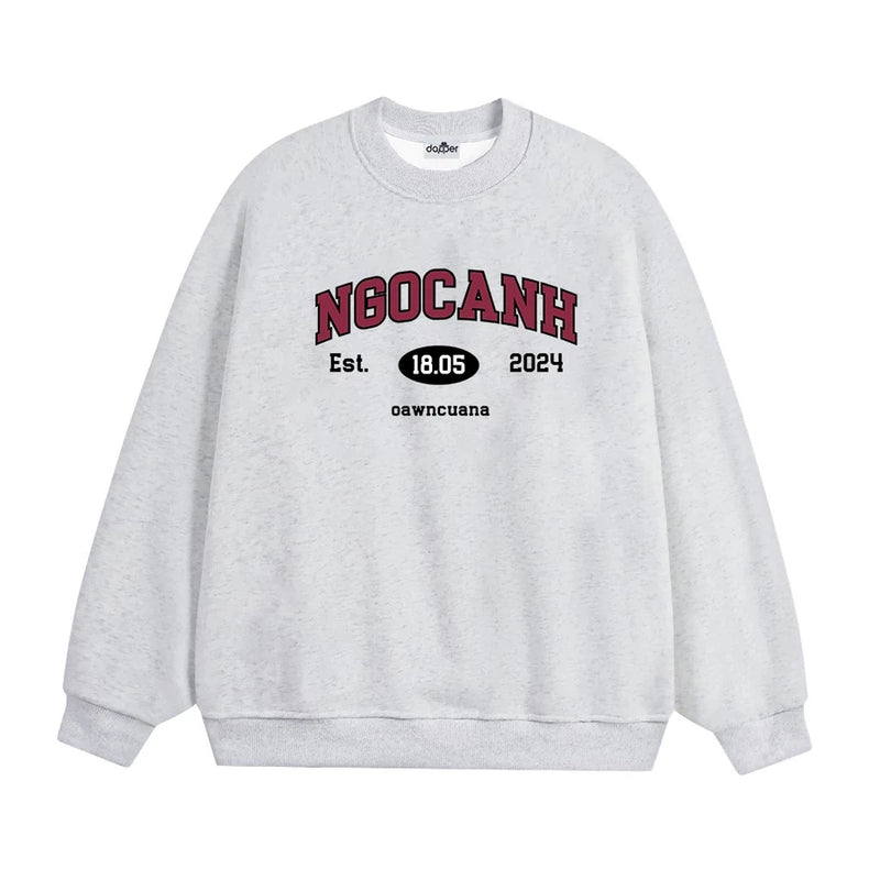 Áo Sweater Nỉ Bông In Tên Theo Yêu Cầu Của Bạn Và Người Yêu, Nhóm