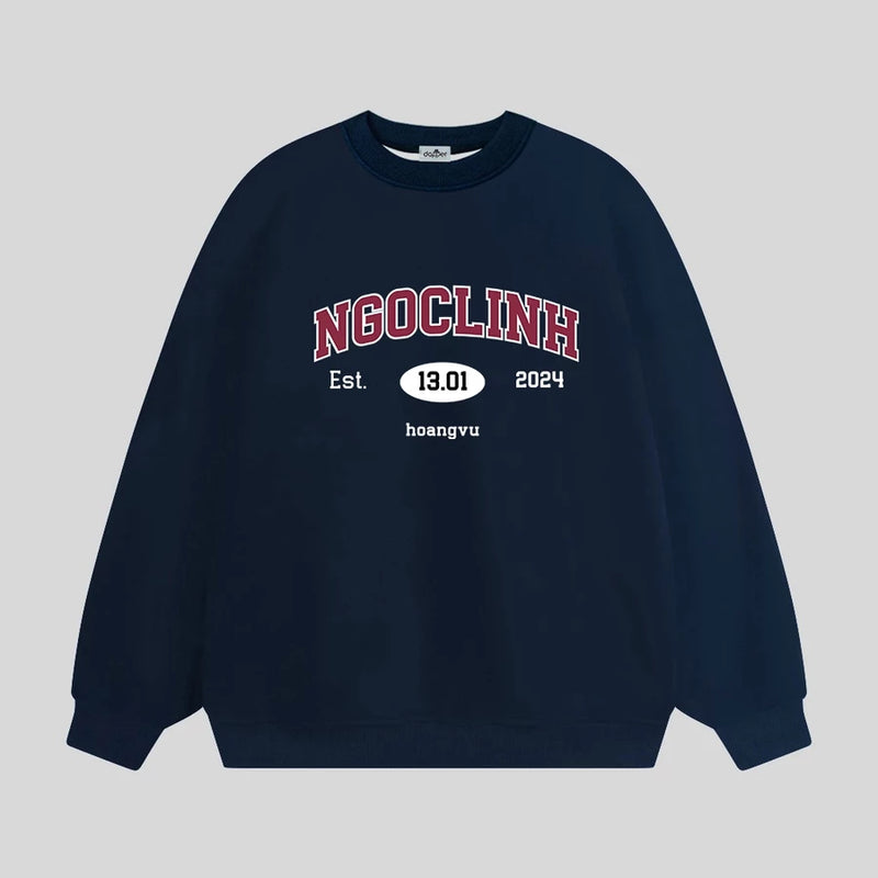 Áo Sweater Nỉ Bông In Tên Theo Yêu Cầu Của Bạn Và Người Yêu, Nhóm